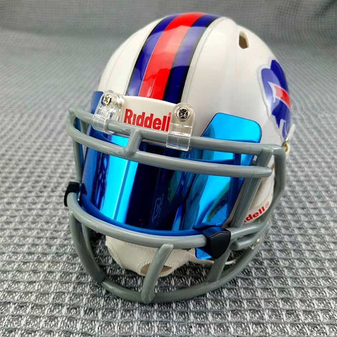 Mini Football Helmet Visor Clear with Clips Universal Fit for Collectors and Display