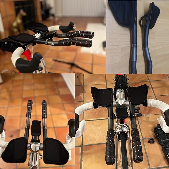 Carbon Fiber aerobars for road bike aero bars 340mm TT Rest bullhorn aerobar Bicycle Cycling clip on earo bars 3K Matte triathlon aerobars bike resting handle bars