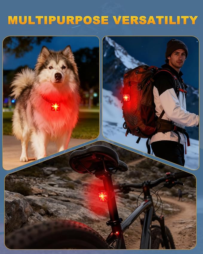 WSDCAM Bike Lights for Night Riding, 5 Modes Bright LED For Cycling Safety, Rechargeable Front and Back Light, IP64 Waterproof Bicycle Rear Light, Bike Headlight and Taillight, Scooter Light Kid Adult