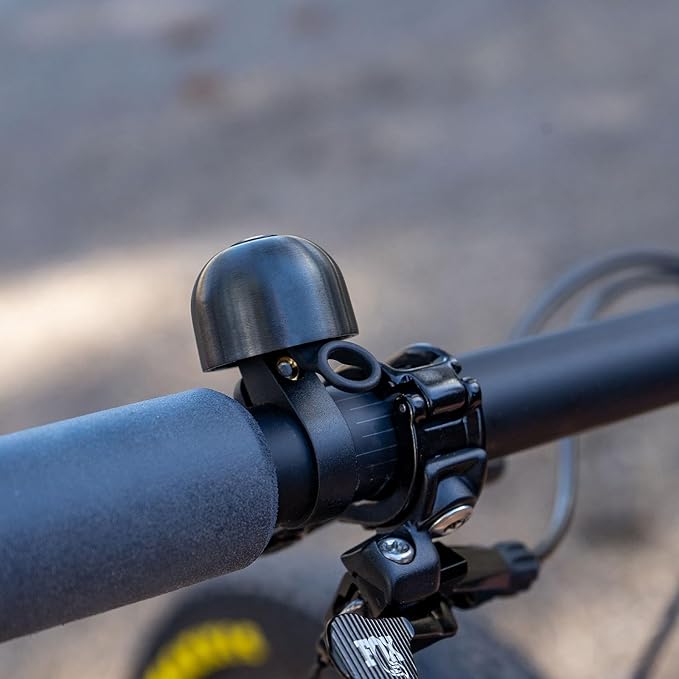 Spurcycle - Compact Bell | 22.2mm Light and Compact Brass Alloy Dome Bike Bell for Mountain Bike or Flat Bar ONLY. Composite Nylon Mount for Easy Install. Engineered for The Lasting Spurcycle Sound