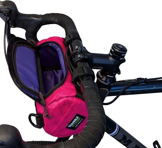 Handlebar Bag (Punk Princess) | 2 Liter Capacity | Spacious Bike Bag w/ 2 Extra Long Buckle Straps & 1 Hook-and-Loop Strap | Water Resistant Front Basket | Bike Accessories | Made in USA