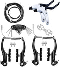 V-Type Bike Brake Set, Complete Universal Bike Front and Rear MTB Brake, Bicycle Brakes, Inner and Outer Cables, Include Brakes Lever Calipers Multi-Tool Wrenches