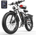 EDIKANI 26" Electric Bike for Adults, Peak 1500W 34MPH Fast E Bike for Men, 100 Miles Fat Tire Ebike for Adults Electric with 864WH/1104WH Removable Battery, UL E Bicycle with Brake Light