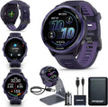 Garmin Forerunner 570 47mm GPS Running Smartwatch, Indigo | Advanced Training & Recovery, Sleep Coach, Heart Rate, Download Music, Up to 11 Day Battery | Signature Series Power Bundle