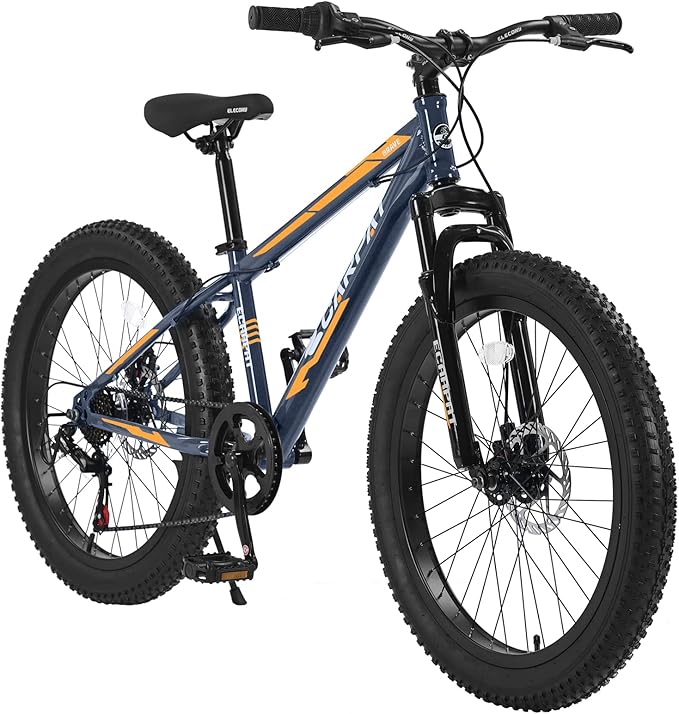 20/24/26 Inch Fat Tire Mountain Bike Variable Speed Dual Disc Brake Kids Adult Free Return