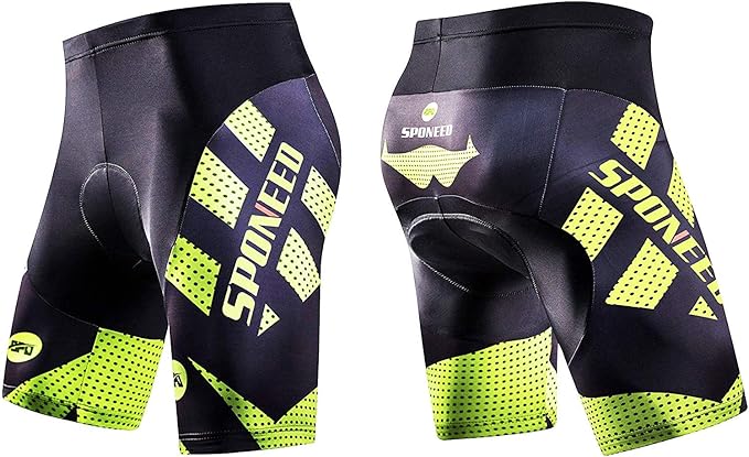 sponeed Men's Cycling Shorts Padded Bicycle Riding Pants Bike Biking Clothes Cycle Wear Tights