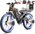 eAhora Romeo Pro 3 Electric Bike - [2026 Latest] 50MPH 5600W Dual Motor 60V 80AH 250Miles Long Range Ebike for Adults, 26" * 4.0 Fat Tire Fast Electric Mountain Bike Full Suspension Off-Road E-Bike