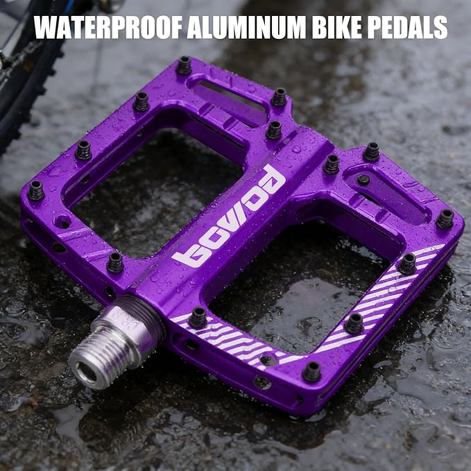 Bike Pedals 9/16" Lightweight Non-Slip Bicycle Platform Pedals - Fits Most Adult Bikes & Mountain Bikes &MTB, Road Bikes and Slip-Resistant Design