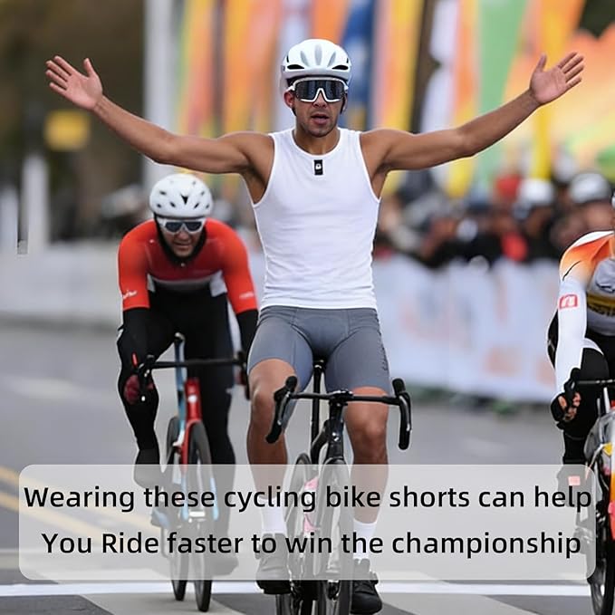 YKYWBIKE Cycling Pants for Men - Elastic Interface Padded Compression Pants Bicycle Pants Cycling Tights Leggings Bike Shorts