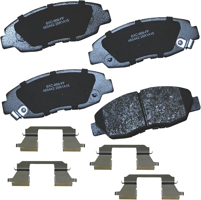 Bendix Premium SBC465AK2 Ceramic Front Brake Pads for Acura EL 2005-1997, Honda Civic 2011-1996, Insight 2014-2010