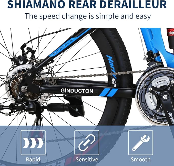 EUROBIKE 26”/27.5" Mountain Bike,Full Suspension Folding Mountain Bike,21 Speed Foldable Bicycle Men or Women MTB for Afult