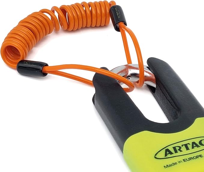 Artago R1 Motorcycle Reminder Cable, Braided Steel Cable Scratch-Resistant Coating, Anti Theft Disc Lock Reminder Cable for Motorcycle Lock, Helmet, Scooter, Bike, Scooter, 140cm/4,6in