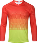 Men's Mountain Bike Jersey Long Sleeve Off-Road Clothing Downhill&Motocross Shirts Breathable/Moisture-Wicking Tops