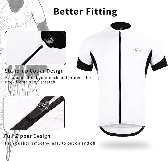 Cycling Jersey Men Bicycle Shirt Short and Long Sleeve MTB Road Biking Jersey with Pockets