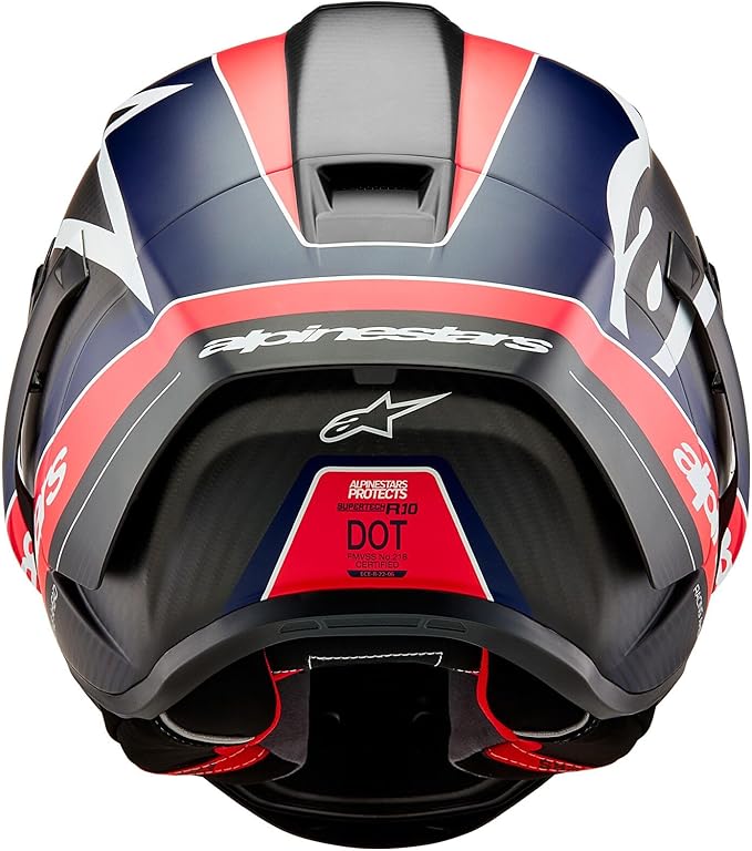 Alpinestars Supertech R10 Team Helmet, Carbon Fiber, Aerodynamic Full-Face Design, Ventilation & Safety, DOT & ECE Certified for Street & Track Riders