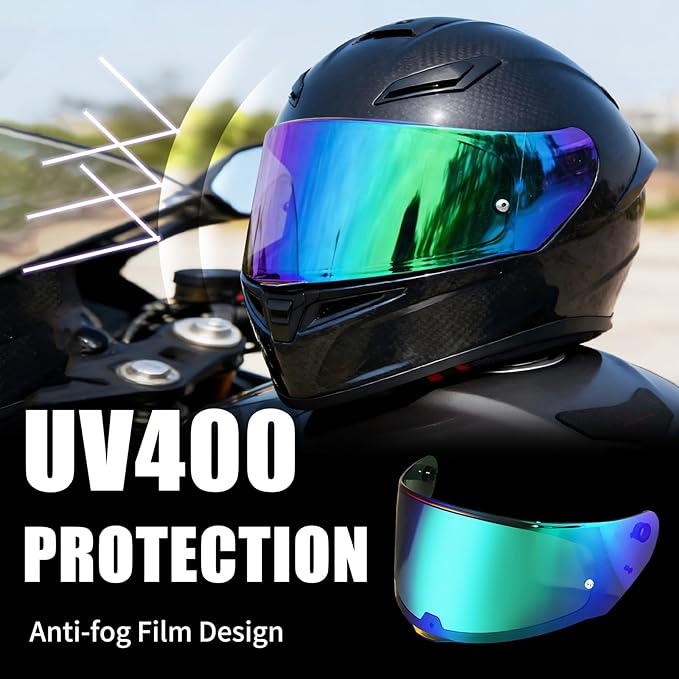 Helmet Visors Face Shield Replacement,For Assault/Rapid/Stream Helmet Visor Accessories (Chrome Green)