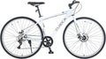 700C Hybrid Bike for Men & Women – 7 Speed Lightweight Aluminum City Bicycle with Dual Disc Brakes, 700x35C Tires, Comfortable Commuter Road Bike for Urban Riding