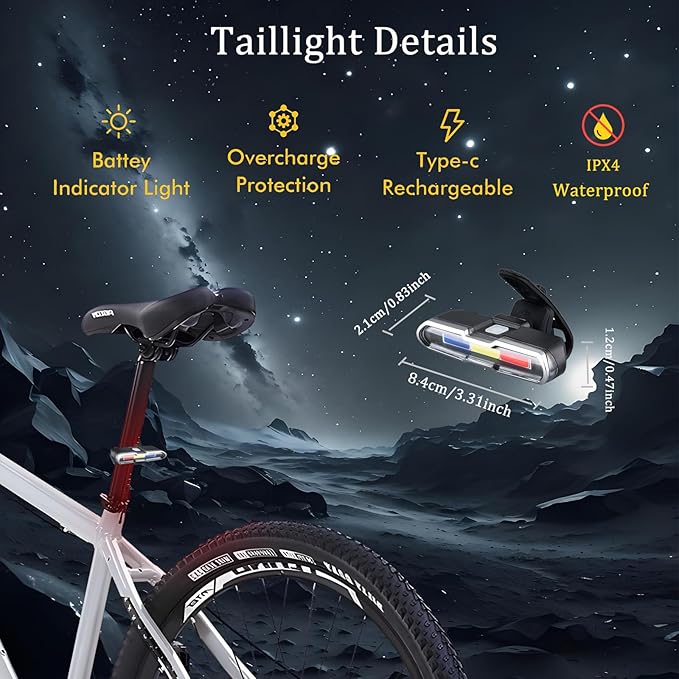 Super Bright LED Bike Light, USB Rechargeable Bicycle Headlight, Waterproof Bike Headlight, 5 Modes 2500 Lumen Bicycle Headlight, MTB Off-Road Cycling Commuting