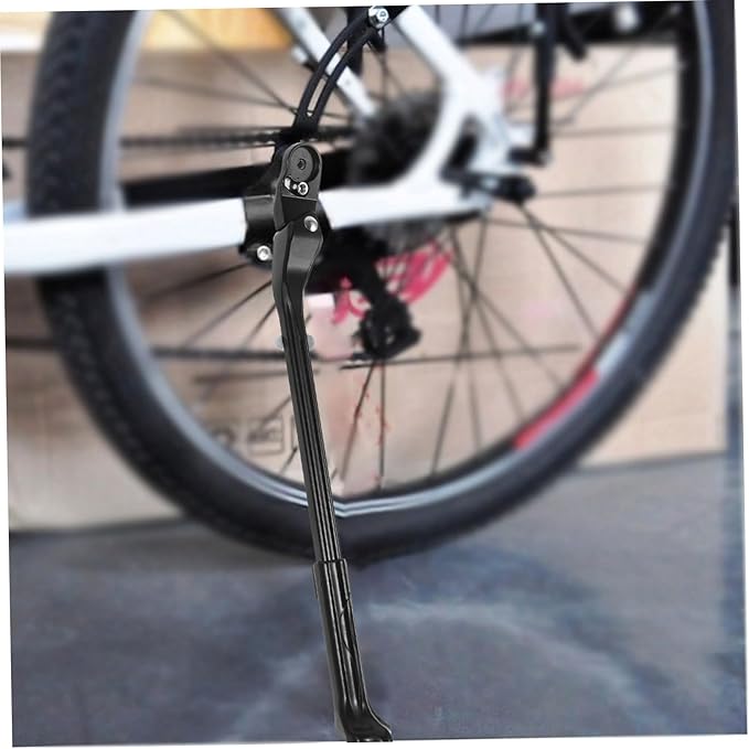 Unomor Adjustable Bike Kickstand Aluminum Alloy Bicycle Foot Support with Non-Slip Base for Mountain and Road Bikes Easy to Install for Outdoor Parking