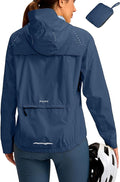 Bikewa Women's Cycling Rain Jackets Waterproof Windbreaker Lightweight Running Windproof Reflective Jacket Packable Hooded