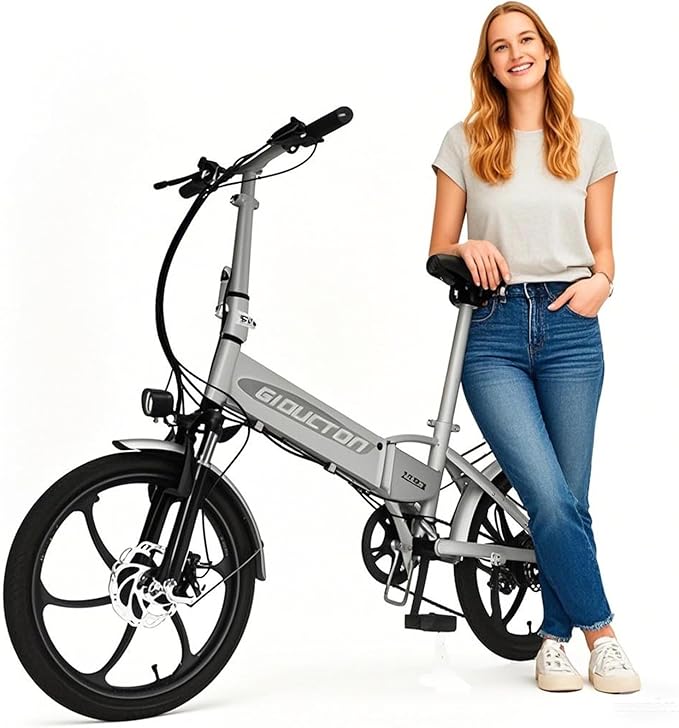 Folding Electric Bike for Adults, Electric Bicycle with Removable Battery,50 Mile Range,1000W Peak Motor, Shock Absorber, Disc Brake, 20" Tires