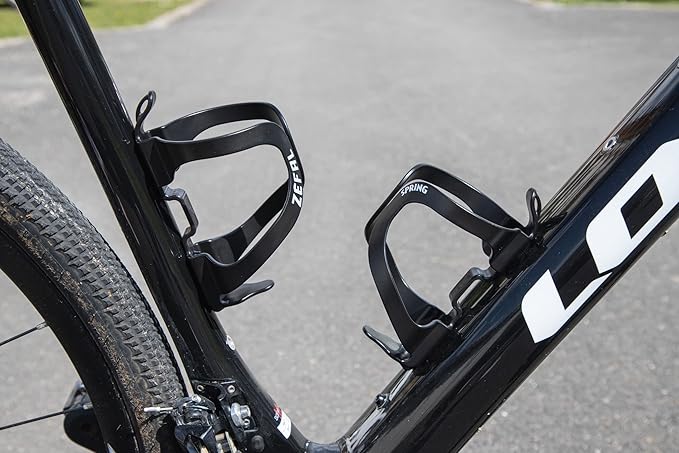 ZEFAL Pack Spring Black - Double Pack Bottle Cage for Your Frame - Lightweight and Durable Bicycle Bottle Cage for Road Bike and Mountain Bike - Black