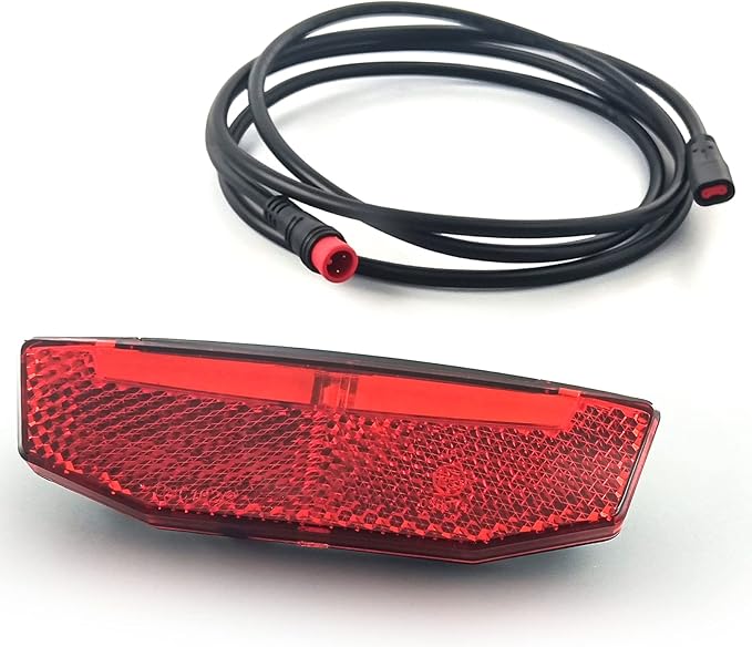 Ebike Rear Tail Light,Ebike 6V-60V LED Riding Tailight,Motorcycle Led Light Equipment Waterproof Connector for Electric Bike Accessories