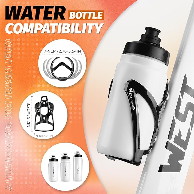 Bike Water Bottle Cage, Durable Ultralight Plastic Water Drink Holder Rack, Lightweight PC Water Bottle Holder for Bicycle, Cycling Bottle Holder Cages for MTB, Road Bike, Mountain Bikes (C)