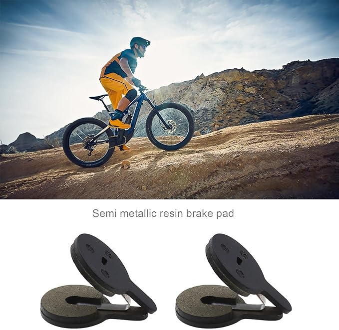 SING F LTD 2 Pairs of Resin Semi Metallic Bike Disc Brake Pads Compatible with Shimano SRAM AVID Hayes MX3 MX4 4mm Thickness Mountain Road Bike Cycling Bicycle MTB Disc Brake Pad