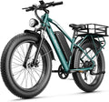 Jasion EB5 MAX Electric Bike for Adults with 2000W Peak Motor, 48V 15Ah (720Wh) Battery Electric Mountain Bike, 26'' x 4'' Fat Tire Ebike, 28+MPH Speed, Cruise Control, with Fenders, Rear Rack