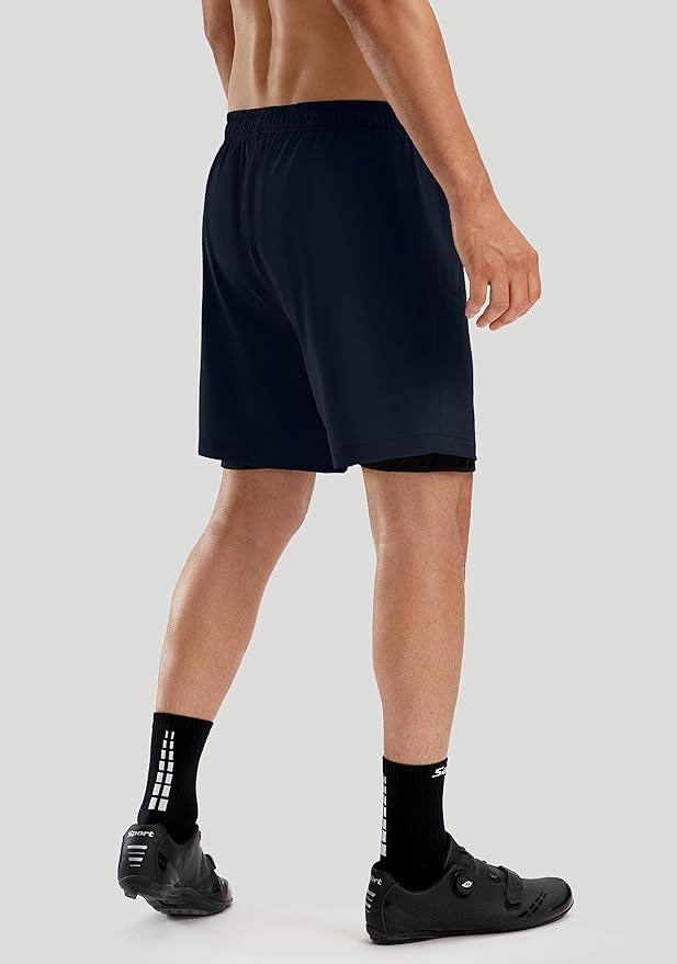 Bikewa Men's Mountain Bike Shorts 3D Padded Loose-fit Riding Biking Cycling Bicycle Biker Shorts for Men Zipper Pockets