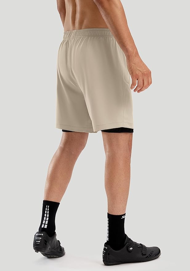 Bikewa Men's Mountain Bike Shorts 3D Padded Loose-fit Riding Biking Cycling Bicycle Biker Shorts for Men Zipper Pockets