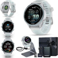 Garmin Forerunner 570 42mm GPS Running Smartwatch, Cloud Blue | Advanced Training & Recovery, Sleep Coach, Heart Rate, Download Music, Up to 10 Day Battery | Signature Series Gift Bundle