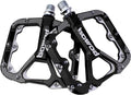 Bike Pedals Mountain Bike Adult, Light MTB Flat Pedals Grippy w 20pcs Non-Slip Studs, Glass Fiber Nylon Composite Platform Pedals w Cr-Mo Axel, 9/16" BMX Road Cruiser Gravel Bicycle Pedals