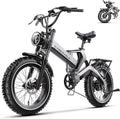 1000W(Peak 2000W) Folding Electric Bike for Adults,up to 35MPH 100Mile,48V 25Ah Removable Battery,20" x 4.0 Fat Tire Foldable Electric Bicycle,8-Speed Electric Mountain E-Bike,Commuter Ebikes