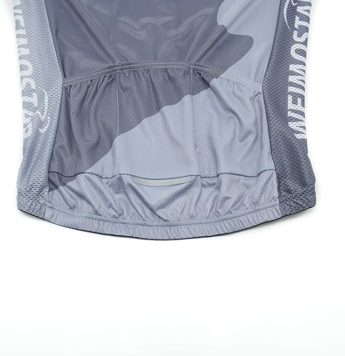 Cycling Jersey Men USA Summer Bike Short Sleeve 3-Pockets Breathable Quick-Dry Shirt S-3XL