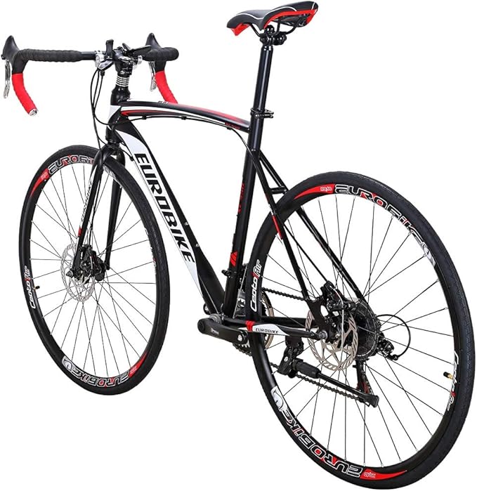 Eurobike HY XC550 Road Bike,21 Speed Road Bicycle for Adults Men and Women,Disc Brake 700C Race Bike for Beginner to Intermediate Bicycle Riders(54cm-32 Spoke)
