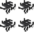 NineLeaf 4Pcs Bike Phone Mount Holder, Aluminum Motorcycle Phone Mount, Bicycle Handlebar Cell Phone Mount Rotatable for Exercise Bike Ebike Scooter Camera Friendly Suitable for 2.2"-3.7" Phones