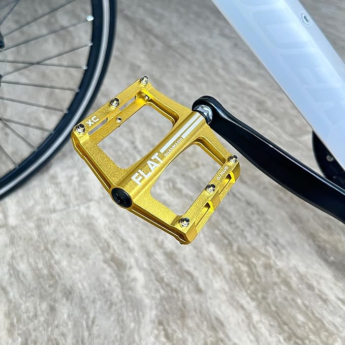 UPANBIKE Mountain Bike Bearing Pedals 9/16'' Spindle Aluminum Alloy Flat Platform for BMX MTB Road Bicycle