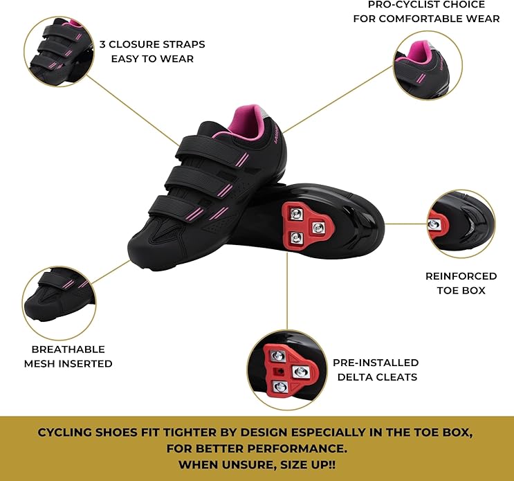 Tommaso Pista 100 SPD & Peloton Shoes for Women—Ready to Ride with Peloton Delta Cleat or SPD Cleats for Various Indoor Bikes—Explore Vareity Cycling Shoes & Bike Accessories