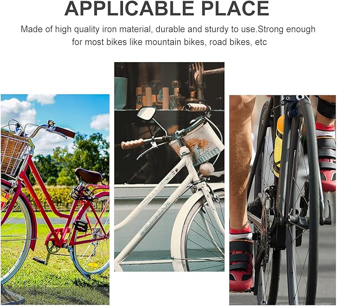 BESPORTBLE Bike Double Kickstand Adjustable Center Mount Double Stand Folding Bicycle Stand Support Rear Mount for Mountain Bike Bicycles Adult