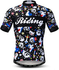 Men's Cycling Jerseys Tops Biking Shirts Short Sleeve Full Zipper Bike Clothing