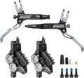 BUCKLOS IIIPRO MTB 4 Pistons Hydraulic Disc Brake Set Front 800mm and Rear 1550mm with Ceramic Brake Pad for Mountain Bike(Pre-Bled)