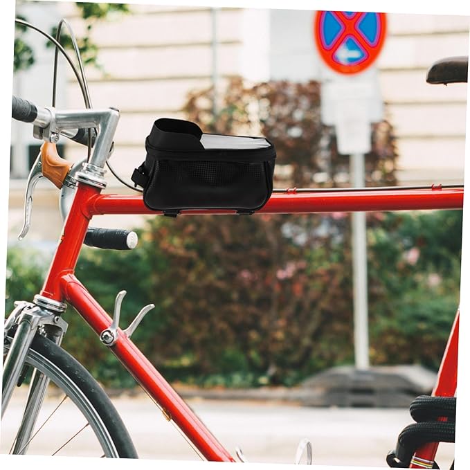Front Frame Bag Versatile Mountain Bike Top Tube Storage Pouch for Phone and Essentials Rainproof Design for Outdoor Cycling Adventures
