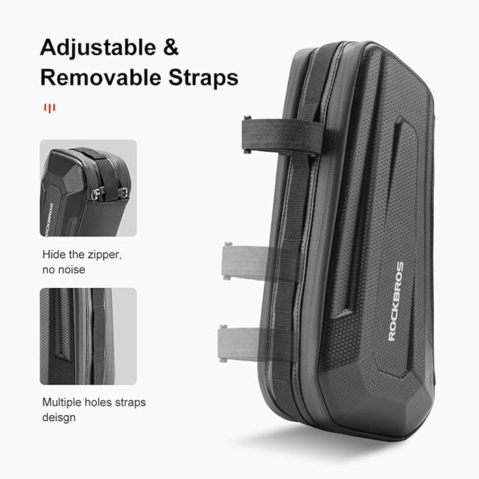 ROCK BROS Bike Frame Bag Bike Storage Triangle Bag Bicycle Under Top Tube Saddle Bag Water-Resistant EVA Cycling Bike Accessories Pouch for Mountain Road Bike