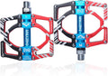 ThinkTop Aluminum Alloy Mountain Bike Pedals Axle 9/16 3 Bearing Platform Pedals Flat Sealed Ever Lubricate Bearing for Road BMX MTB Bicycle Cycling