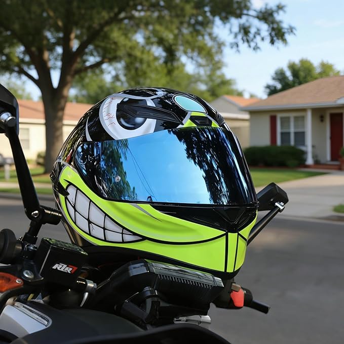 Motorcycle Helmet Visor for AGV K1 K1S K3SV K5 K5S, Anti-Scratch UV Protected Full Face Shield, High-Definition Tinted Mirror PC Lens, Day Riding (Blue)