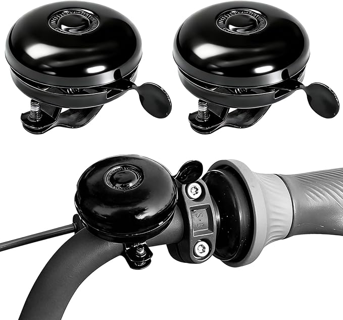 Mini Metal Bike Bells, 2 PCS Zinc Alloy Classic Bicycle Bell for Adult Bikes Resounding Bike Horn Fully Loud Ringing Sound, Easy Installation, Bicycle Accessories