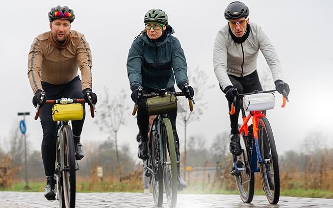 Lumiere & Co. Bike Handlebar Bag – Minimalist Design – 3 Size options, Multiple Colors – Clip Straps, Hook & Loop, Shoulder Strap