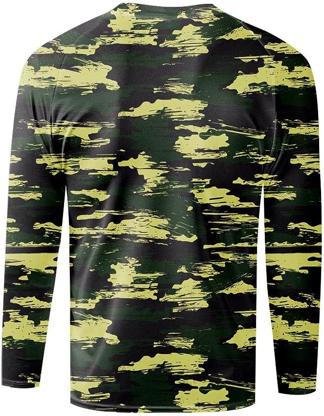 Men's MTB Shirt Long Sleeve Off-Road Motocross Cycling Jersey Mountain Bike Shirts Quick-Dry Moisture Wicking